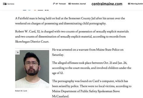 Maine S Sex Offender Registry Is Down After Wrong Robert Card