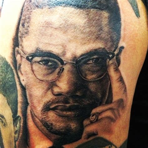 Malcolm X Portrait Tattoos Malcolm X Tattoo