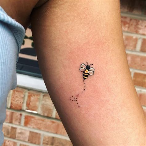 Minimalist Bee Tattoo Design Minimalist Bee Tattoo Design