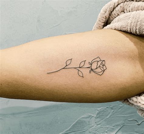 Minimalist Rose Tattoo Minimalist Rose Tattoo