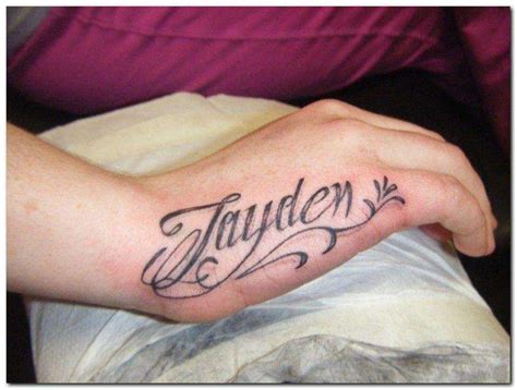 Name Tattoos On The Hand