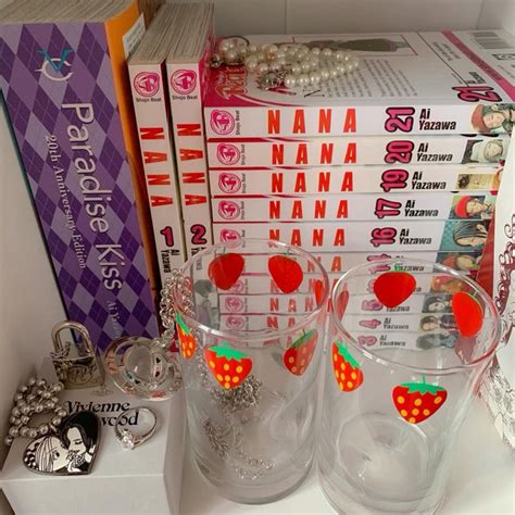 Nana Hachi Cane Gatto Bicchieri Fragole Ai Yazawa Strawberry Glasses