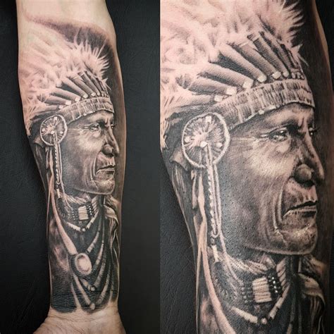 Native American Indian Chief Tattoo Indian Chief Tattoo Indian