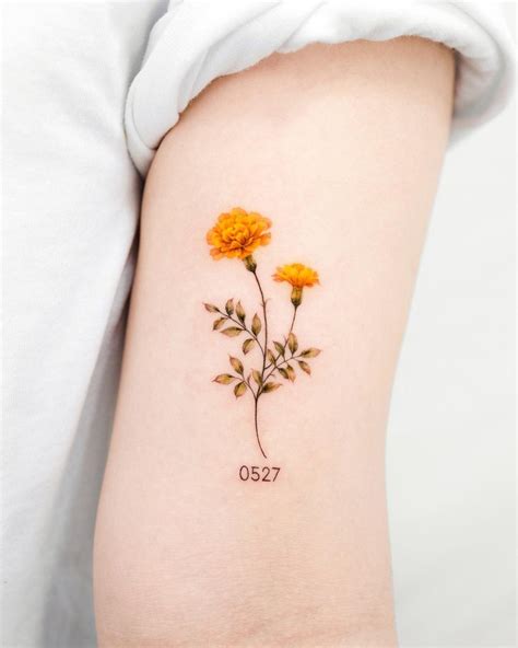 October Birth Flower Tattoo Designs