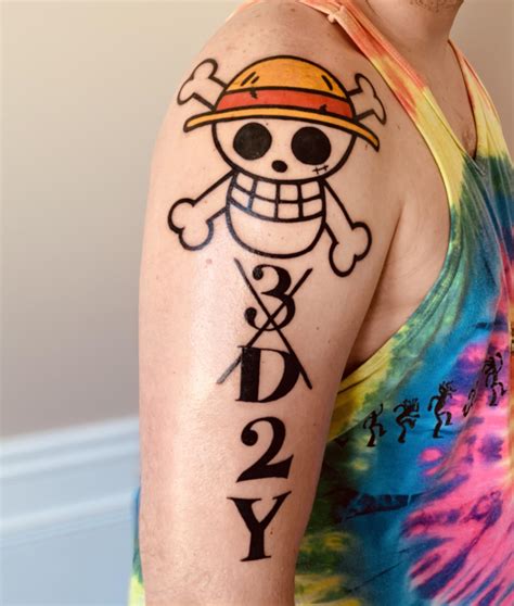 One Piece Luffy Arm Tattoo