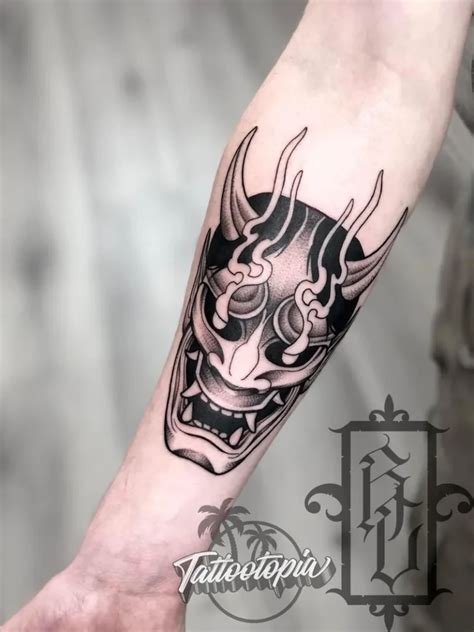 Oni Mask Tattoo Sleeve Oni Mask Tattoo Sleeve