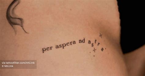 Per Aspera Ad Astra Tattoo On The Chest