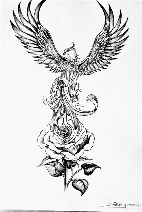Phoenix Drawing Tattoo