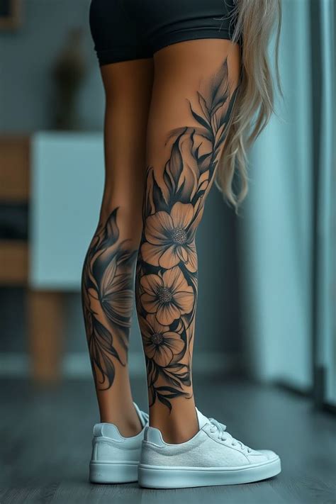Pin By Kesha Demeus On Tattoo Leg Tattoos Women Girls With Sleeve