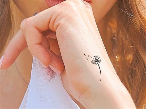 Pin On Creepy Soulmate Small Wrist Tattoos Dandelion Tattoo Design