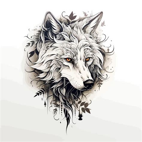 Premium Vector Wolf Head Tattoo
