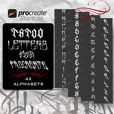 Procreate Tattoo Fonts Handmade Letters Vol 1 Etsy Tattoo Procreate Tattoo Fonts Handmade Letters Vol 1 Etsy Tattoo