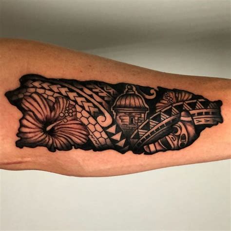 Puerto Rico Island Tattoo