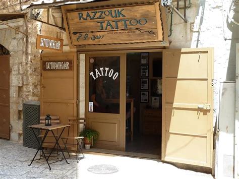 Razzouk Tattoo The Oldest Tatto Shop In The World Here In Old Jerusalem