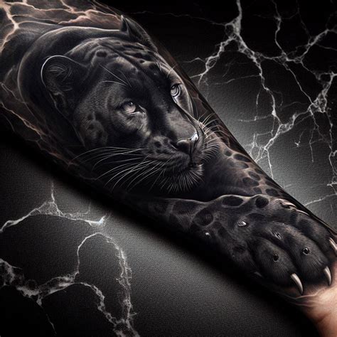 Realistic Black Panther Tattoo Capturing The Essence Of Strength And