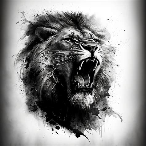 Roaring Lion Head Tattoo Design Roaring Lion Head Tattoo Design
