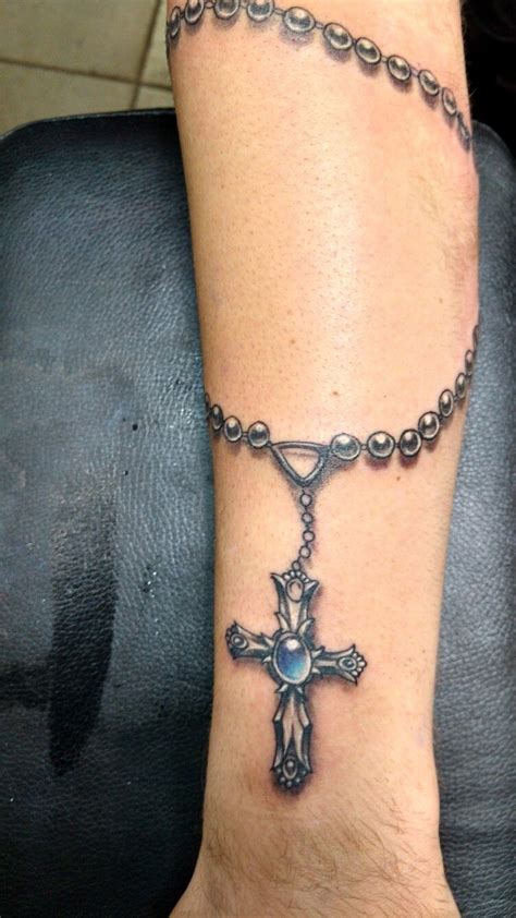 Rosary Tattoo Rosery Beads Tattoo Ankle Tattoo Cross Rosary Tattoo On