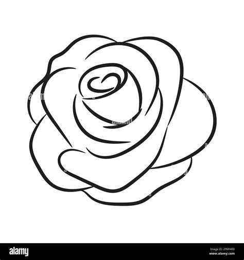 Rose Done In 2024 Roses Drawing Rose Drawing Simple Rose Outline
