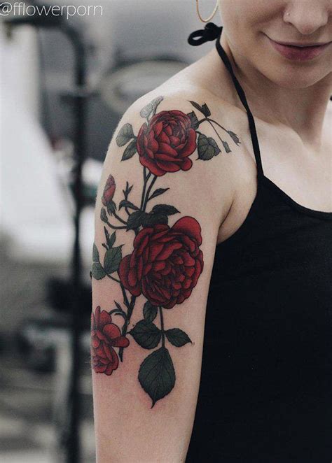 Rose Half Sleeve Tattoo
