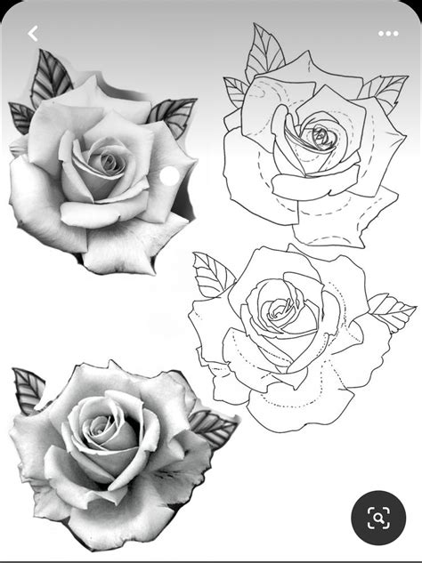 Rose Tattoo Stencil Design Rose Tattoo Stencil Design