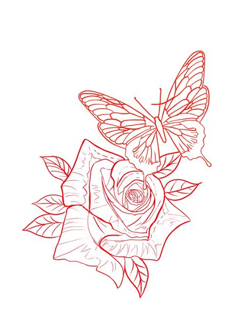 Rose With Butterfly Tattoo Stan Ille In 2022 Rose And Butterfly Rose With Butterfly Tattoo Stan Ille In 2022 Rose And Butterfly