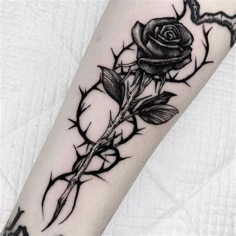 Rose With Thorns Tattoo Meaning Rose With Thorns Tattoo Meaning