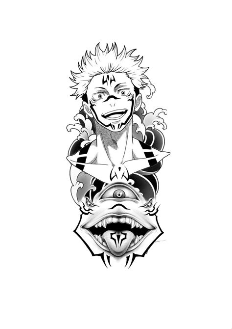 Ryomen Sukuna Tattoo Design Artisan In 2025 Anime Tattoos