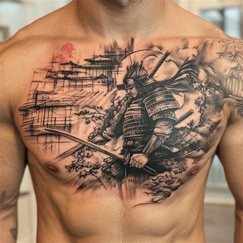 Samurai Armor Chest Tattoo Samurai Armor Chest Tattoo
