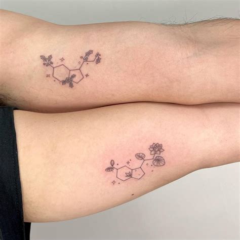 Serotonin Structure Tattoo Enhance Joy And Happiness With A Dopamine