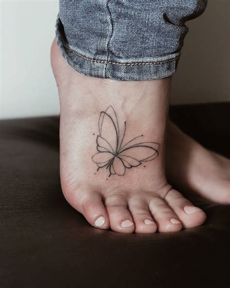 Simple Butterfly Tattoo Foot Simple Butterfly Tattoo Foot