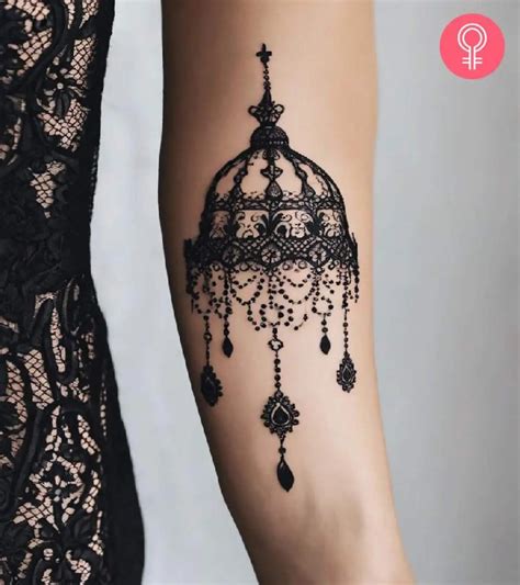 Simple Chandelier Tattoo Designs