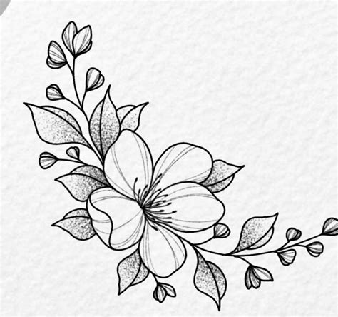 Simple Floral Tattoo Designs