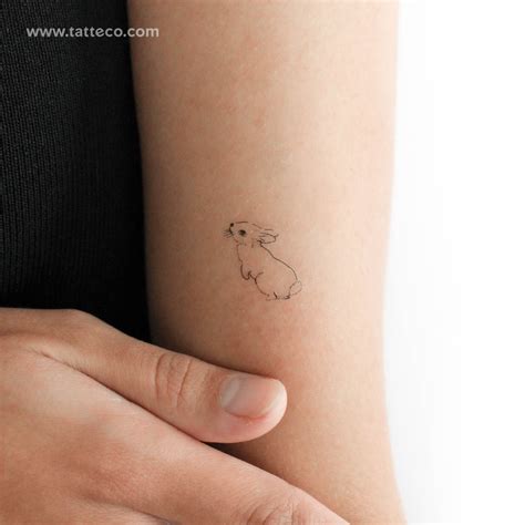 Simple Rabbit Tattoo Rabbit Face Temporary Tattoo Set Of 3 Simple Rabbit Tattoo Rabbit Face Temporary Tattoo Set Of 3