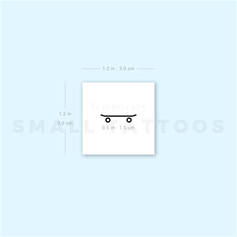 Skateboard Temporary Tattoo Set Of 3 Small Tattoos Skateboard Temporary Tattoo Set Of 3 Small Tattoos