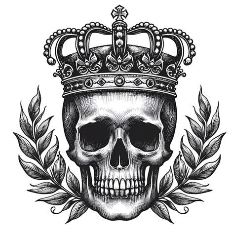 Skull Crown Drawing Tattoo Skull Crown Drawing Tattoo