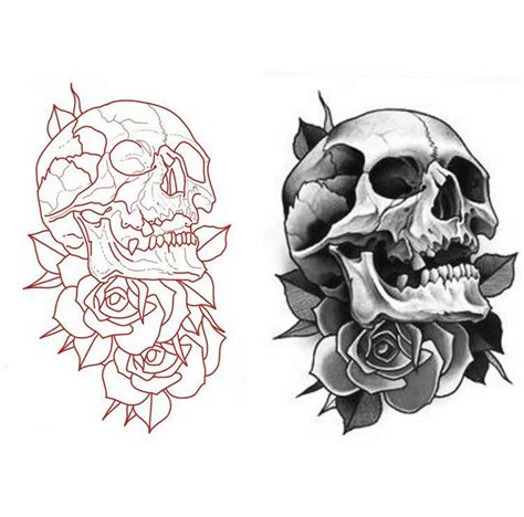 Skull Tattoo Stencil Artofit Skull Tattoo Stencil Artofit