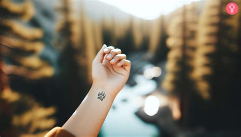 Small Wolf Paw Tattoo
