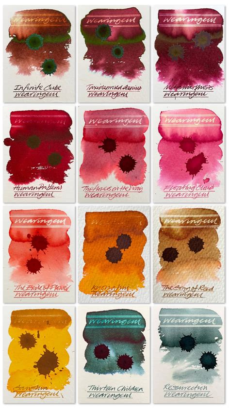 Some More Wearingeul Standard Ink Swatch Tests Fountain Pen Ink Art Some More Wearingeul Standard Ink Swatch Tests Fountain Pen Ink Art