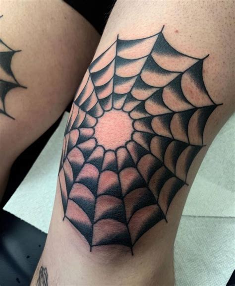 Spiderweb Knee Tattoo Spider Web Tattoo Web Tattoo Spider Tattoo