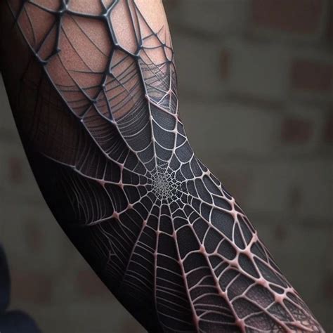 Spiderweb Tattoo Forearm