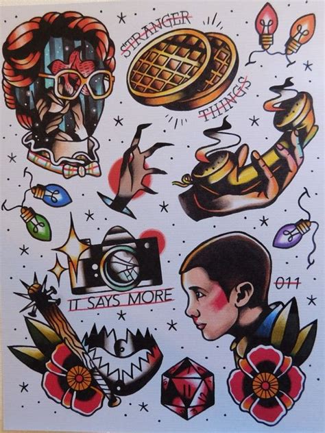 Stranger Things Inspired Tattoo Flash Stranger Things Inspired Tattoo Flash