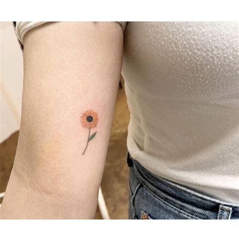 Sunflower Tattoo Located On The Inner Arm Sunflower Tattoo Located On The Inner Arm