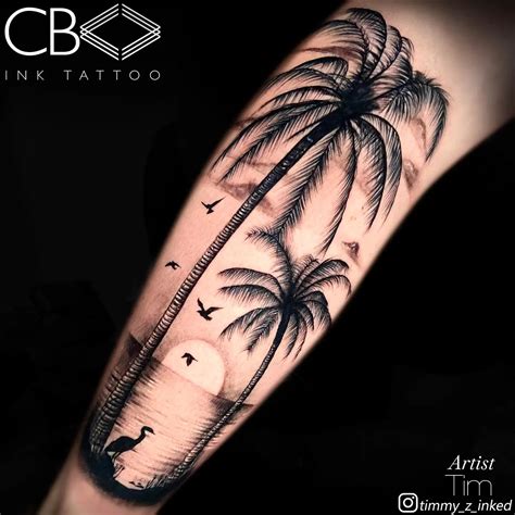 Sunset Palm Tree Tattoos Sunset Palm Tree Tattoos