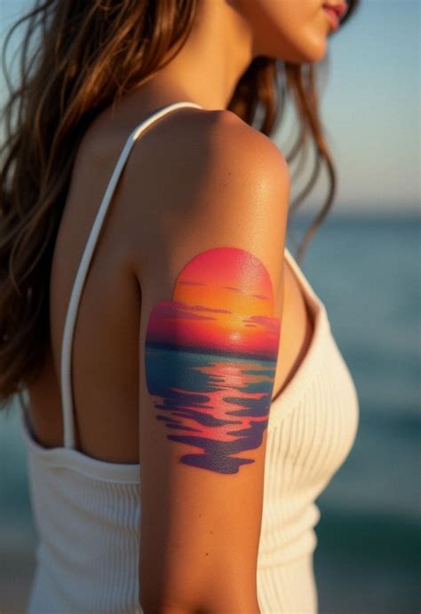 Sunset Tattoo Bliss Cozy Vibes