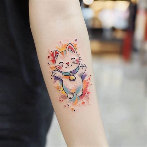 Super Lucky Cat Tattoos