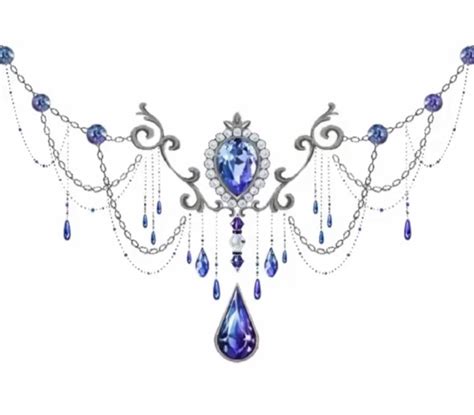 Tatuaje De Joya Con Cristales Azules Y Perlas Tatuaje De Joya Con Cristales Azules Y Perlas