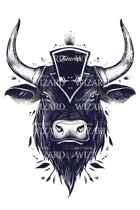 Taurus Bull Sigil Tattoo Design Tattoos Wizard Designs