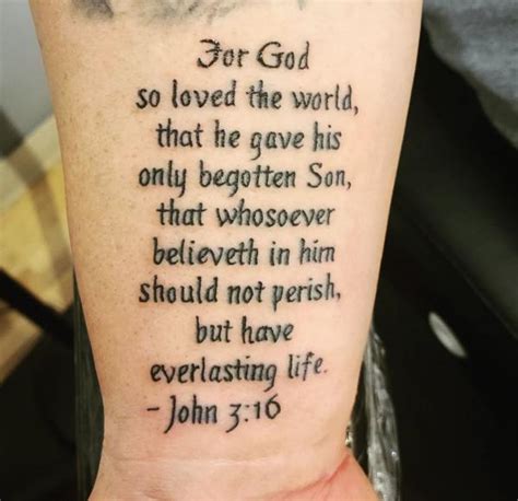 The Timeless Message Behind A John 3 16 Tattoo Art And Design