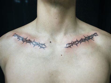 Thorn Tat Collar Tattoo Collar Bone Tattoo For Men Thorn Tattoo