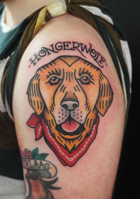 Traditional Golden Retriever Tattoo Traditional Golden Retriever Tattoo